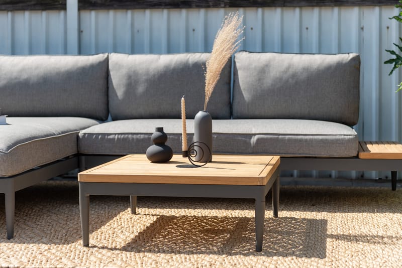 Soffbord för utomhusbruk TOPAZ soffbord 73 cm - magnesiumgrått - Utemöbler - Trädgårdsbord & Utebord - Soffbord utomhus & loungebord