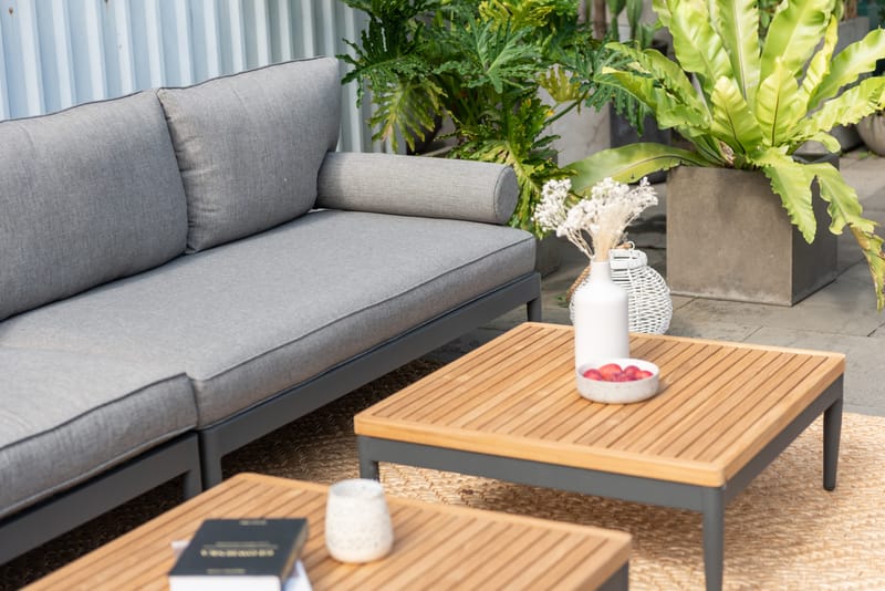 Soffbord för utomhusbruk TOPAZ soffbord 73 cm - magnesiumgrått - Utemöbler - Trädgårdsbord & Utebord - Soffbord utomhus & loungebord