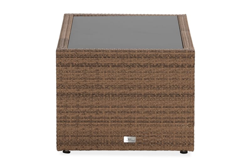 BAHAMAS Bord med Hylla 113x58 Sand - Utemöbler - Trädgårdsbord & Utebord - Soffbord utomhus & loungebord