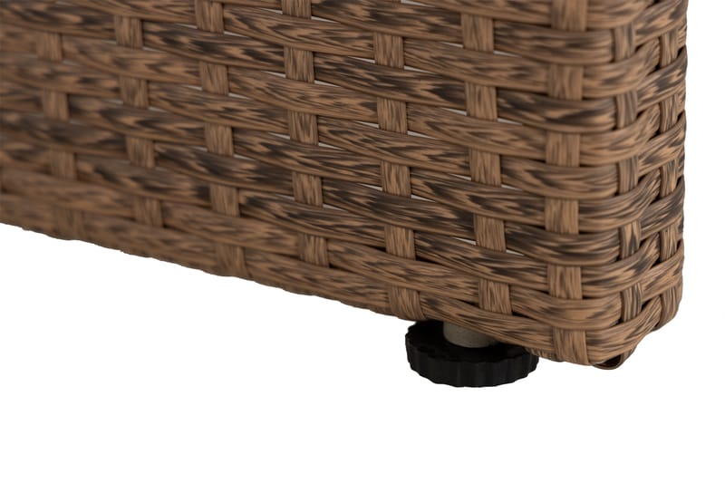 BAHAMAS Bord med Hylla 113x58 Sand - Utemöbler - Trädgårdsbord & Utebord - Soffbord utomhus & loungebord