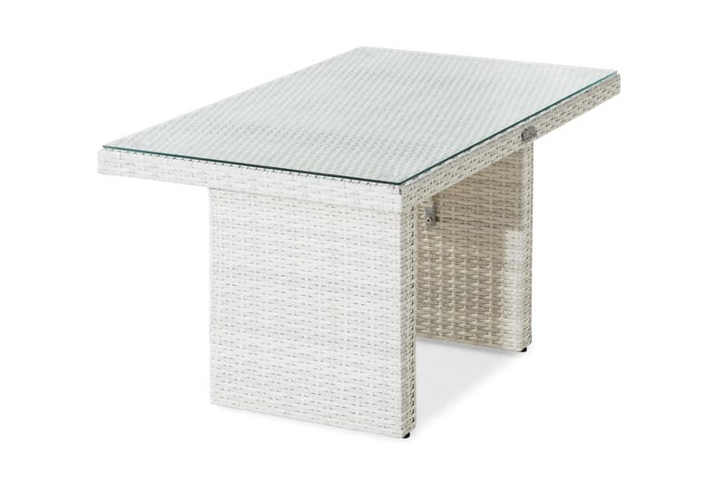 BAHAMAS Högt Soffbord 100x60 Vit - Utemöbler - Trädgårdsbord & Utebord - Soffbord utomhus & loungebord