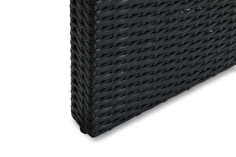 Bahamas Loungebord och Soffbord Utomhus 100 cm Konstrotting Glas - Svart - Utemöbler - Trädgårdsbord & Utebord - Soffbord utomhus & loungebord