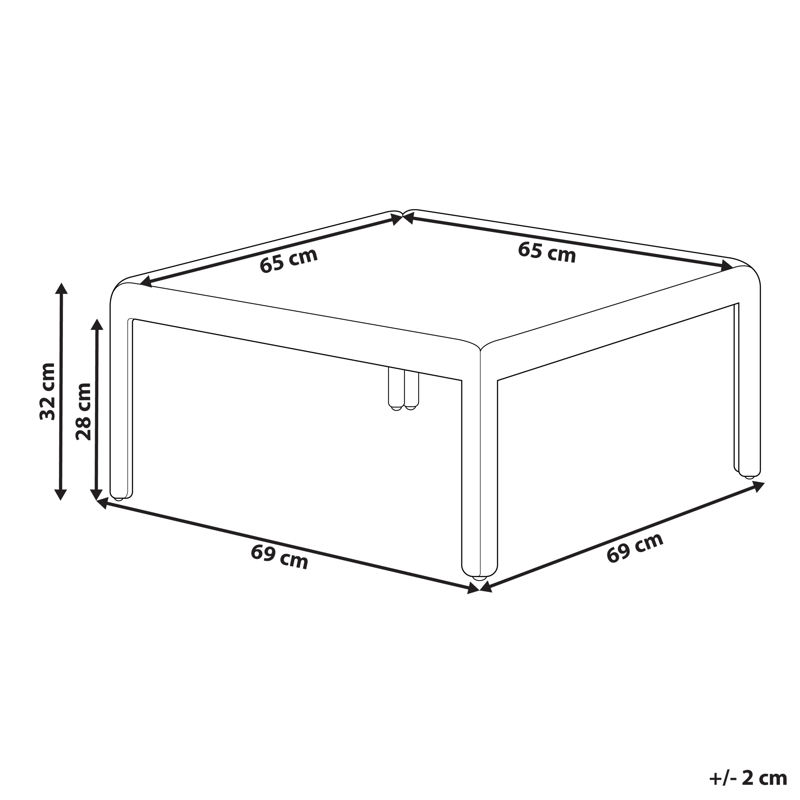 Soffbord utomhus Ferretti 69 cm - Grå/Beige - Utemöbler - Trädgårdsbord & Utebord - Soffbord utomhus & loungebord