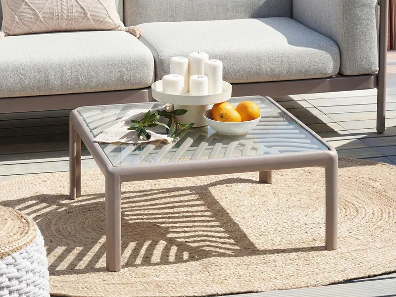 Soffbord utomhus Ferretti 69 cm - Grå/Beige - Utemöbler - Trädgårdsbord & Utebord - Soffbord utomhus & loungebord