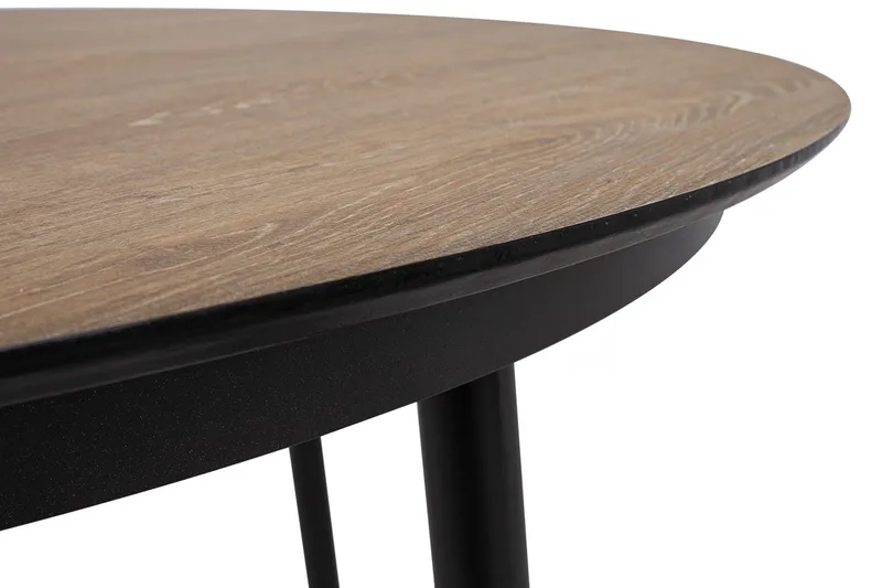 Helsinki Runt Matbord Utomhus 120 cm Aluminium Trä - Svart/Brun - Utemöbler - Trädgårdsbord & Utebord - Soffbord utomhus & loungebord