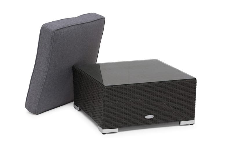 MADISON Divan/Bord Svart - Utemöbler - Trädgårdsbord & Utebord - Soffbord utomhus & loungebord