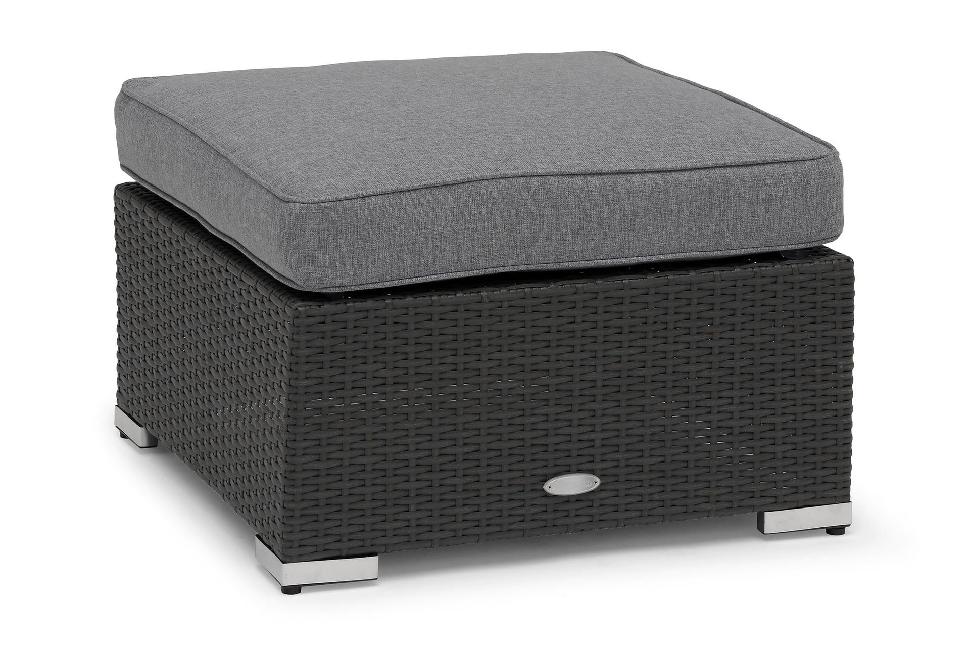 madison soffbord och loungebord utomhus 64 cm konstrotting glas - svart