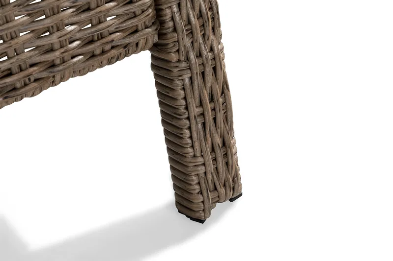 Marcus Loungebord och Soffbord Utomhus 80 cm Konstrotting Glas - Natur - Utemöbler - Trädgårdsbord & Utebord - Soffbord utomhus & loungebord