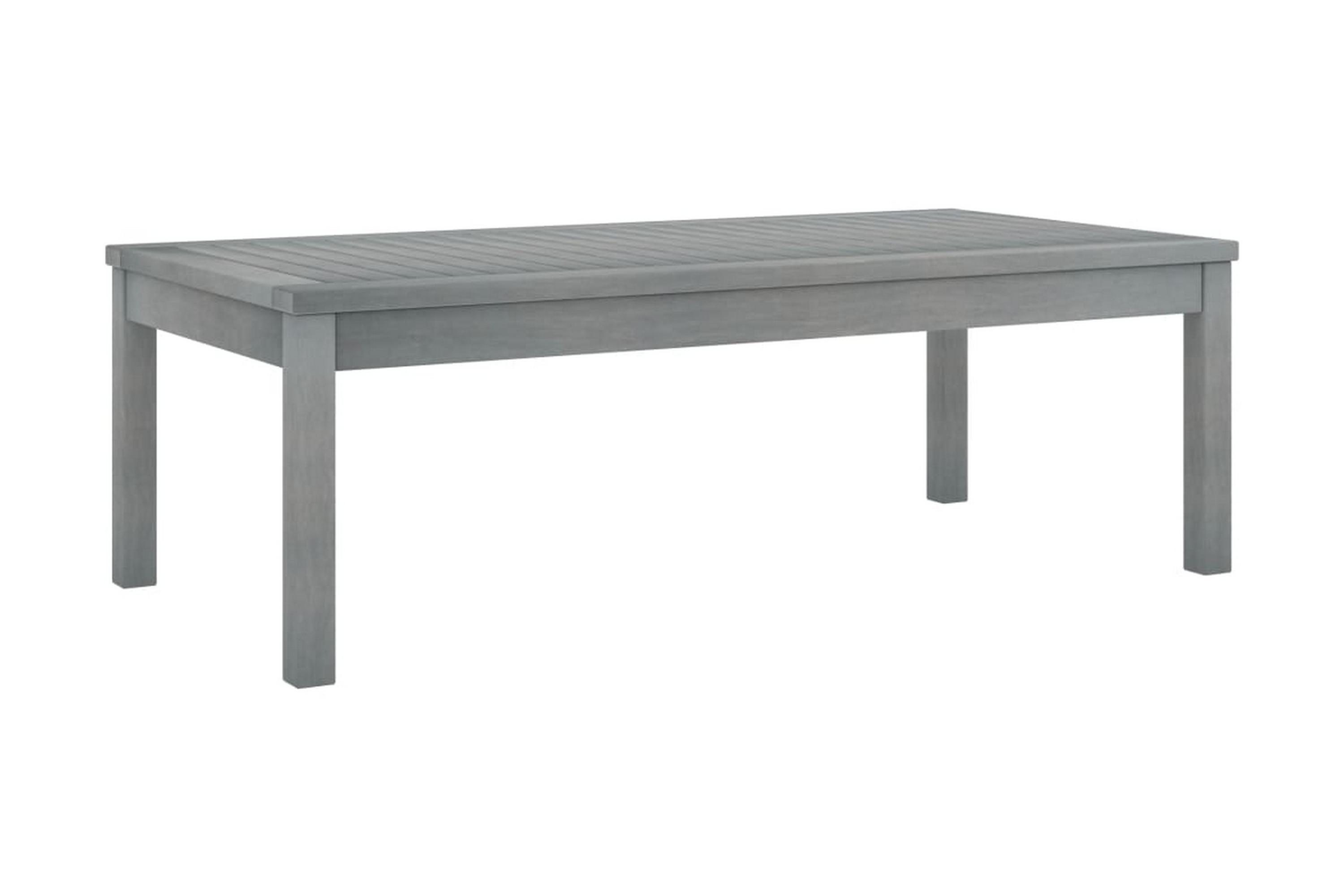 Soffbord 100x50x33 cm grått massivt akaciaträ – Grå