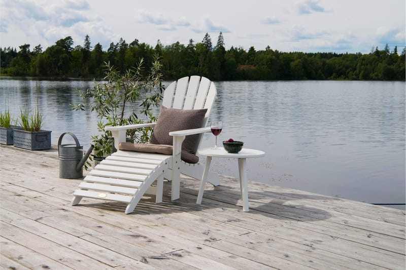 TENNESSE Bord 50 cm Runt Vit - Hillerstorp - Utemöbler - Trädgårdsbord & Utebord - Soffbord utomhus & loungebord
