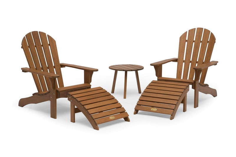 Tennessee Runt Sidobord Utomhus 50 cm Trä Furu - Brun - Utemöbler - Trädgårdsbord & Utebord - Soffbord utomhus & loungebord