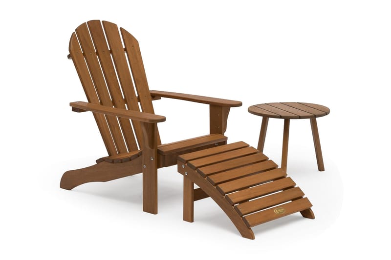 Tennessee Runt Sidobord Utomhus 50 cm Trä Furu - Brun - Utemöbler - Trädgårdsbord & Utebord - Soffbord utomhus & loungebord