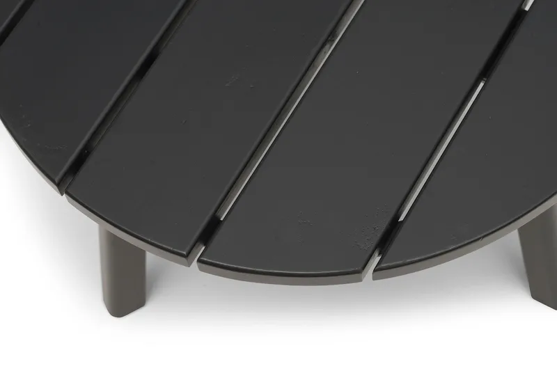 Tennessee Runt Sidobord Utomhus 50 cm Trä Furu - Svart - Utemöbler - Trädgårdsbord & Utebord - Soffbord utomhus & loungebord