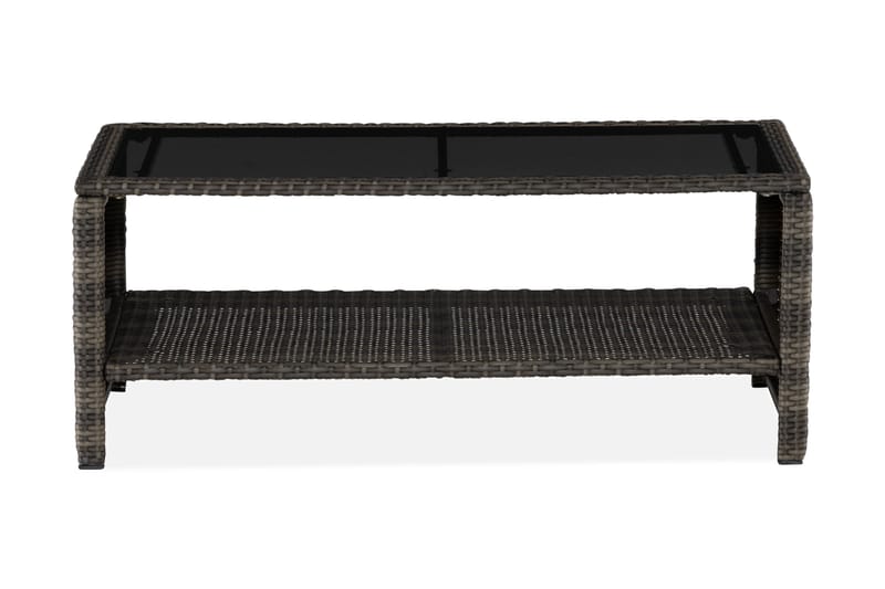 WISCONSIN Bord 110 cm Konstrotting/Grå/Brun - Utemöbler - Trädgårdsbord & Utebord - Soffbord utomhus & loungebord