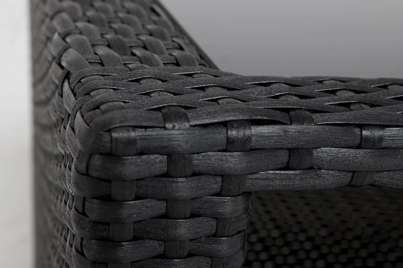 WISCONSIN Bord 110 cm Konstrotting/Svart - Hillerstorp - Utemöbler - Trädgårdsbord & Utebord - Soffbord utomhus & loungebord