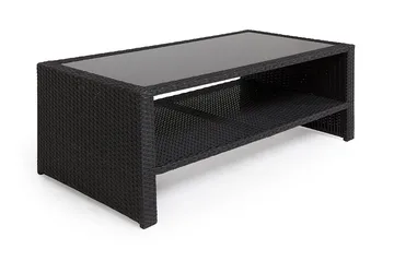 WISCONSIN Bord 110 cm Konstrotting/Svart - Hillerstorp - Utemöbler - Trädgårdsbord & Utebord - Soffbord utomhus & loungebord