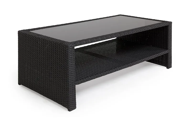 WISCONSIN Bord 110 cm Konstrotting/Svart - Hillerstorp - Utemöbler - Trädgårdsbord & Utebord - Soffbord utomhus & loungebord