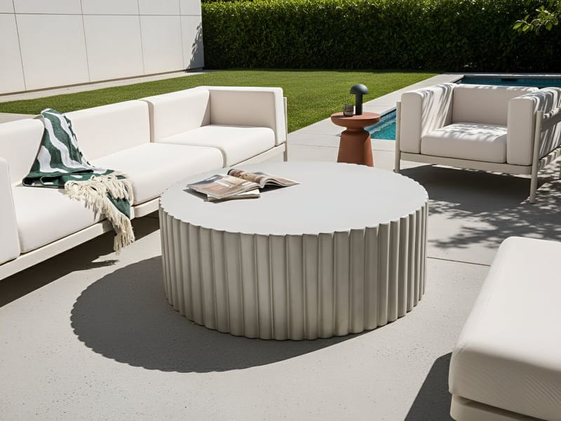 Soffbord utomhus Pozza 117 cm - Grå - Utemöbler - Trädgårdsbord & Utebord - Soffbord utomhus & loungebord