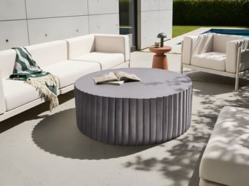 Soffbord utomhus Pozza 117 cm - Svart/Guld - Utemöbler - Trädgårdsbord & Utebord - Soffbord utomhus & loungebord
