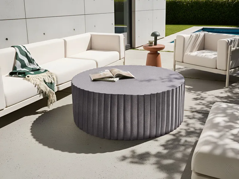 Soffbord utomhus Pozza 117 cm - Svart/Guld - Utemöbler - Trädgårdsbord & Utebord - Soffbord utomhus & loungebord