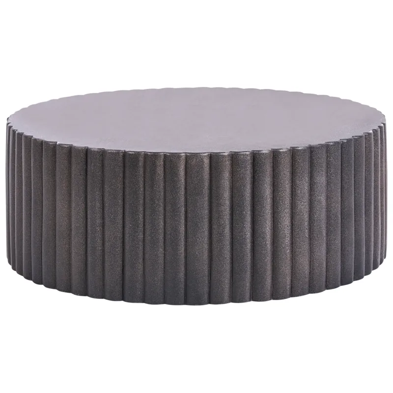 Soffbord utomhus Pozza 117 cm, Svart/Guld