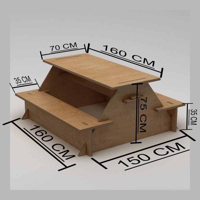 Somira Matbord utomhus 160 cm - naturligt trä - Utemöbler - Trädgårdsbord & Utebord - Picknickbord