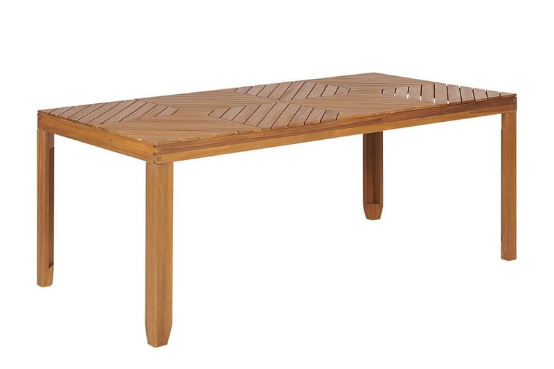 TAVIANO Matbord Utomhus 90x180 cm Ljusbrun - Utemöbler - Trädgårdsbord & Utebord - Matbord ute
