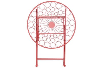 Terrace Runt Hopfällbart Cafébord och Bistrobord Utomhus 70 cm Metall - Röd - Utemöbler - Trädgårdsbord & Utebord - Cafebord