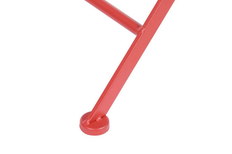 Terrace Runt Hopfällbart Cafébord och Bistrobord Utomhus 70 cm Metall - Röd - Utemöbler - Trädgårdsbord & Utebord - Cafebord