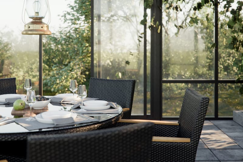 Thor Bord Rund 140 cm - Svart - Utemöbler - Trädgårdsbord & Utebord - Matbord ute