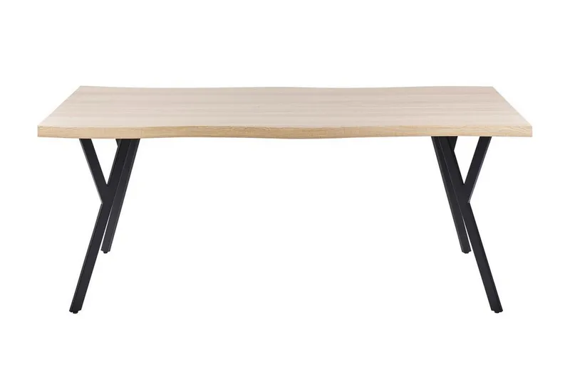 Tiggiano Matbord Utomhus 180x90 cm - Ljusbrun/Svart - Utemöbler - Trädgårdsbord & Utebord - Matbord ute