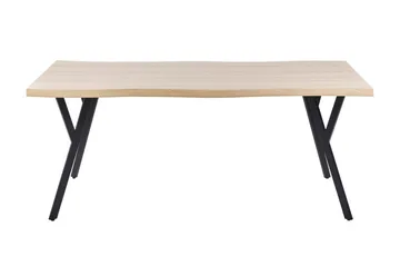 Tiggiano Matbord Utomhus 180x90 cm - Ljusbrun/Svart - Utemöbler - Trädgårdsbord & Utebord - Matbord ute