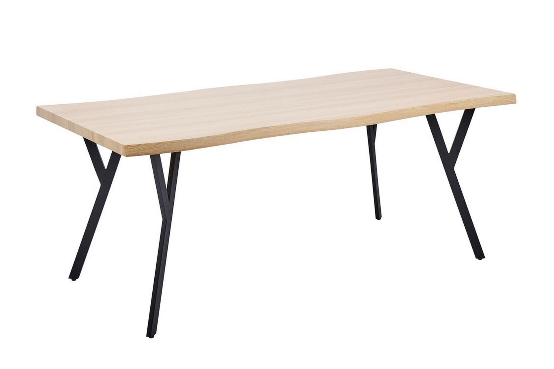 TIGGIANO Matbord Utomhus 180x90 cm Ljusbrun/Svart - Utemöbler - Trädgårdsbord & Utebord - Matbord ute