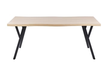 TIGGIANO Matbord Utomhus 180x90 cm Ljusbrun/Svart - Utemöbler - Trädgårdsbord & Utebord - Matbord ute