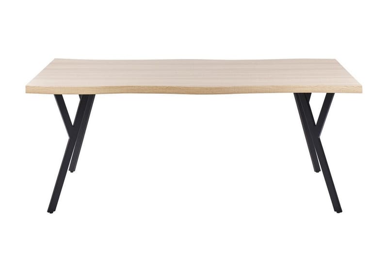 TIGGIANO Matbord Utomhus 180x90 cm Ljusbrun/Svart - Utemöbler - Trädgårdsbord & Utebord - Matbord ute