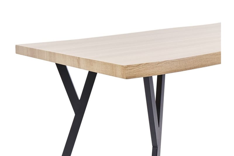 TIGGIANO Matbord Utomhus 180x90 cm Ljusbrun/Svart - Utemöbler - Trädgårdsbord & Utebord - Matbord ute