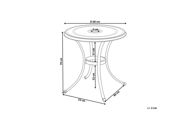 Trädgårdsbord Andalo - Utemöbler - Trädgårdsbord & Utebord - Cafebord