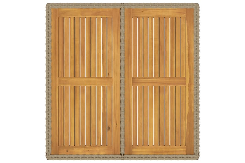 Trädgårdsbord beige 109x107x74 cm konstrotting och akaciaträ - Beige - Utemöbler - Trädgårdsbord & Utebord - Matbord ute