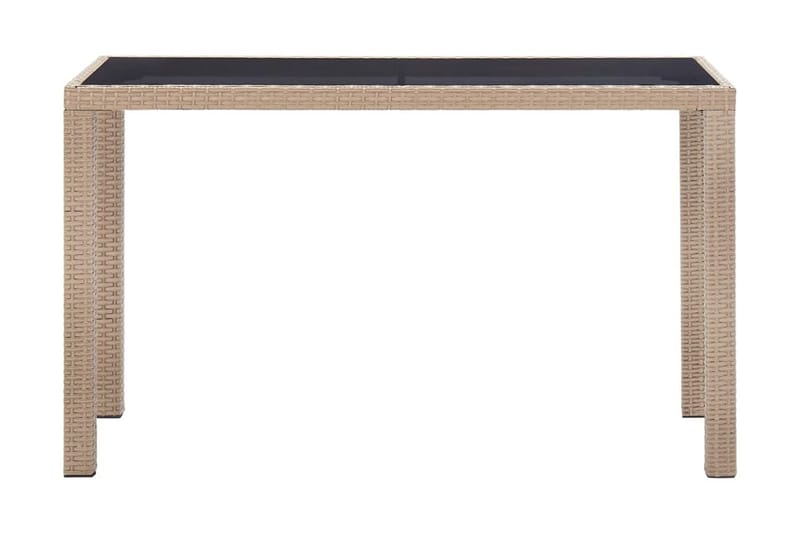 Trädgårdsbord beige 123x60x74 cm konstrotting - Beige - Matbord ute