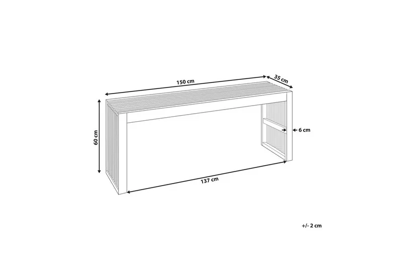 Trädgårdsbord Bellano 150x35x60 cm - 150x35x60 cm - Utemöbler - Trädgårdsbord & Utebord - Matbord ute