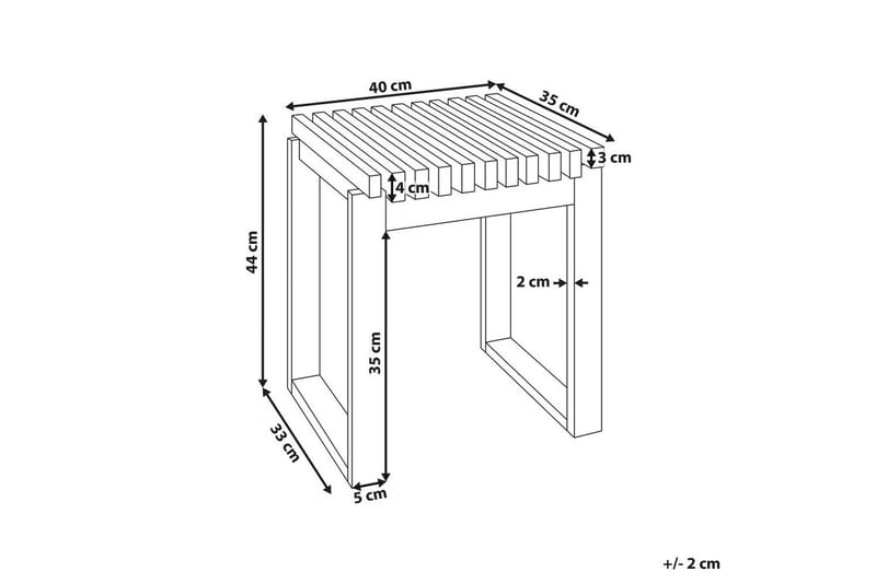 Trädgårdsbord Bellano 40x35x44 cm - 40x35x44 cm - Utemöbler - Trädgårdsbord & Utebord - Matbord ute