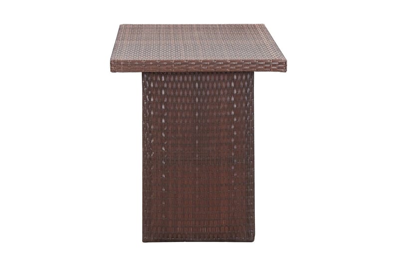 Trädgårdsbord brun 110x60x67 cm konstrotting - Brun - Matbord ute
