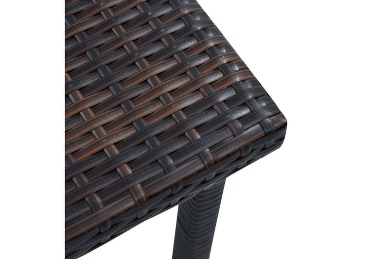 Trädgårdsbord brun 40x40x40 cm konstrotting - Brun - Matbord ute