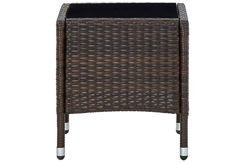 Trädgårdsbord brun 40x40x45 cm konstrotting - Brun - Utemöbler - Trädgårdsbord & Utebord - Matbord ute