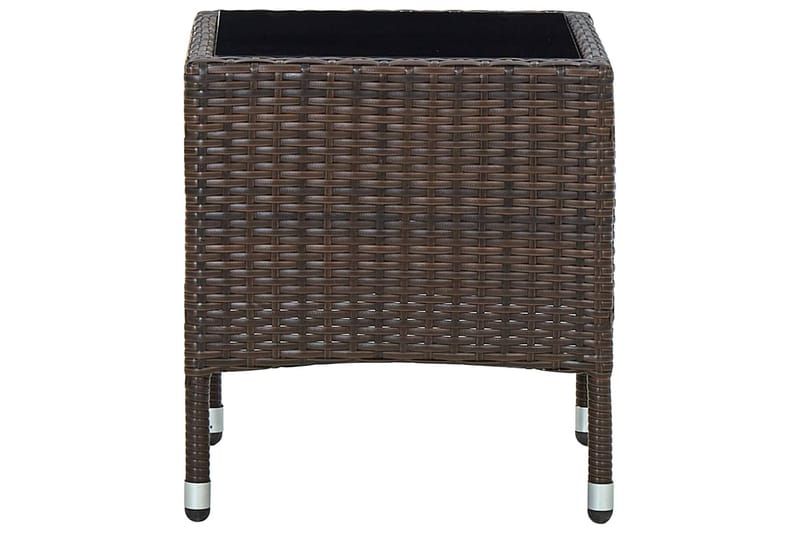 Trädgårdsbord brun 40x40x45 cm konstrotting - Brun - Utemöbler - Trädgårdsbord & Utebord - Matbord ute