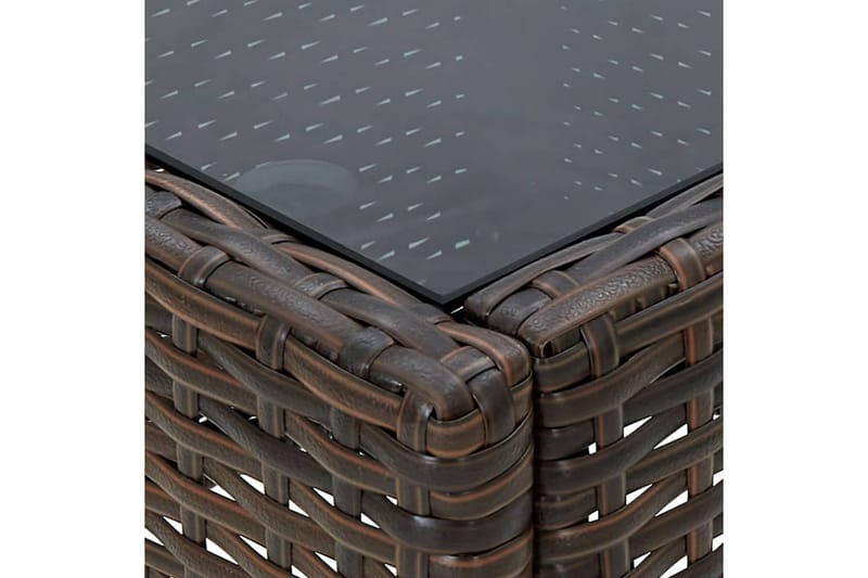 Trädgårdsbord brun 40x40x45 cm konstrotting - Brun - Matbord ute