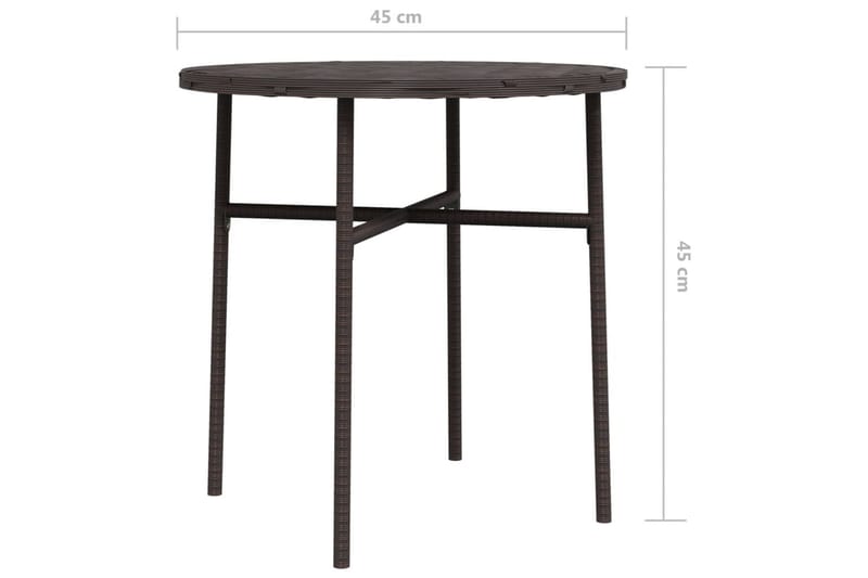 Trädgårdsbord brun 45 cm konstrotting - Brun - Utemöbler - Trädgårdsbord & Utebord - Matbord ute