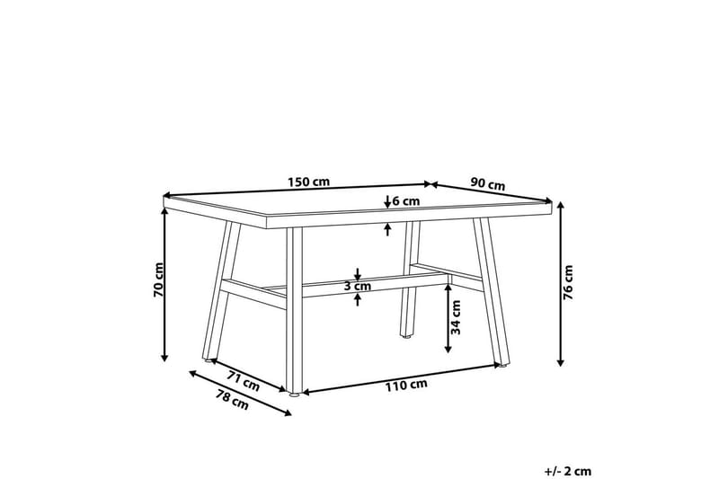 Trädgårdsbord Canetto - Utemöbler - Trädgårdsbord & Utebord - Matbord ute