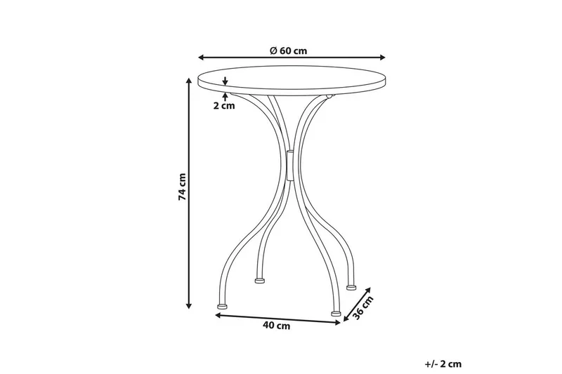 Trädgårdsbord Carpino - Utemöbler - Trädgårdsbord & Utebord - Cafebord