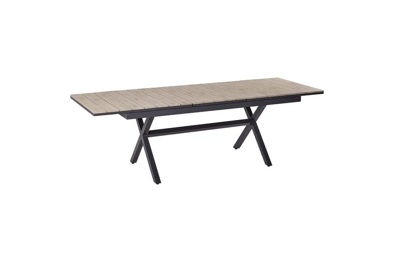 Trädgårdsbord Fanes Ljus trä/grå, Ljus trä/grå